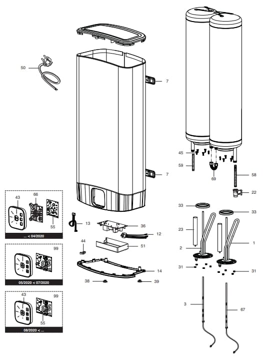 Запчасти Ariston VLS EVO 80 PW O купить в Калининграде