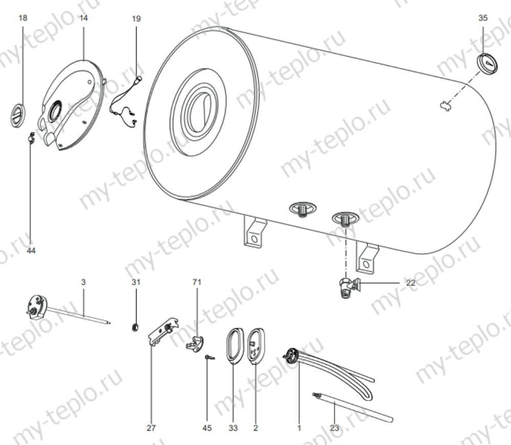 Запчасти Ariston SG 50 H купить в Калининграде