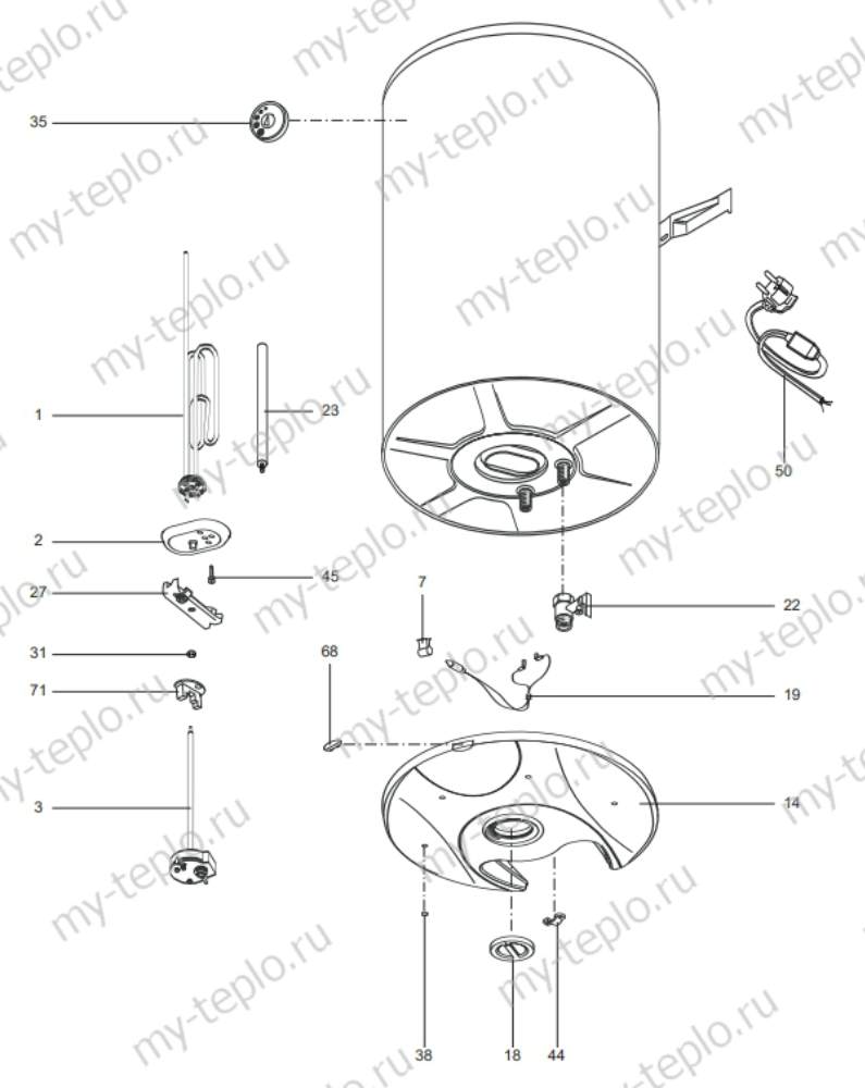 Запчасти Ariston ABS SGHP 150 V купить в Калининграде
